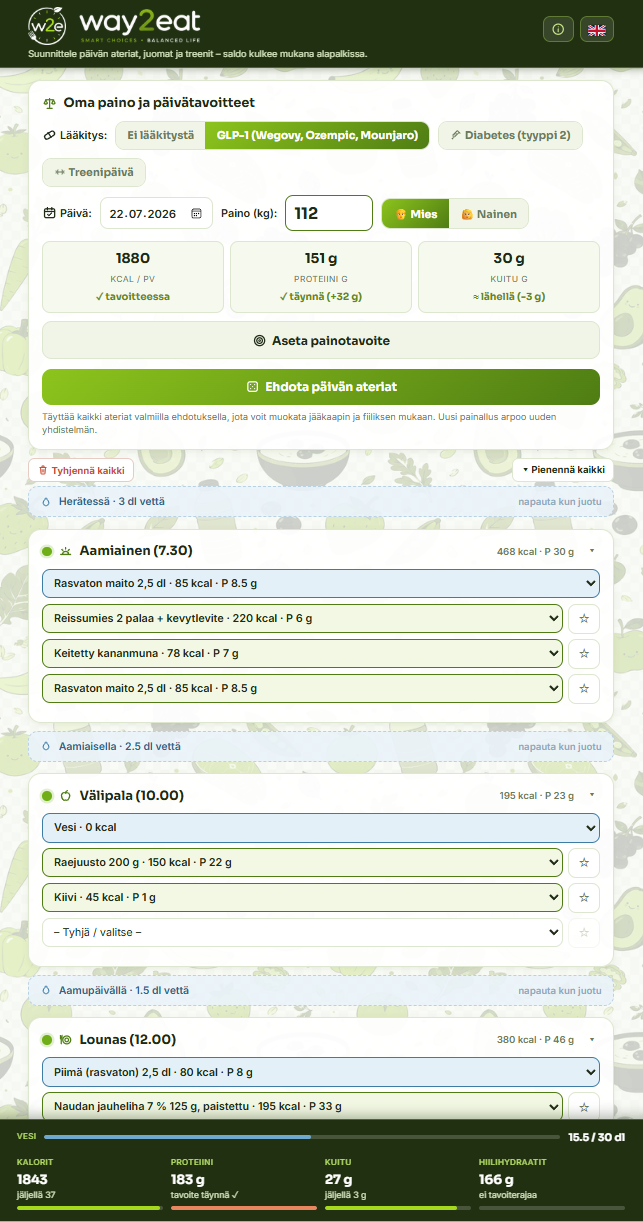 Way2Eat app screenshot